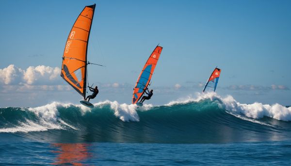 Sports nautiques intenses sur la grande bleue